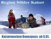 Region Wilder Kaiser: Kaiserwochen Bonuspass (05.–26.01.2013) in den Kaiser-Orten Ellmau, Going, Scheffau und Söll (©Foto: Wilder Kaiser, Bernd Ritschel)
